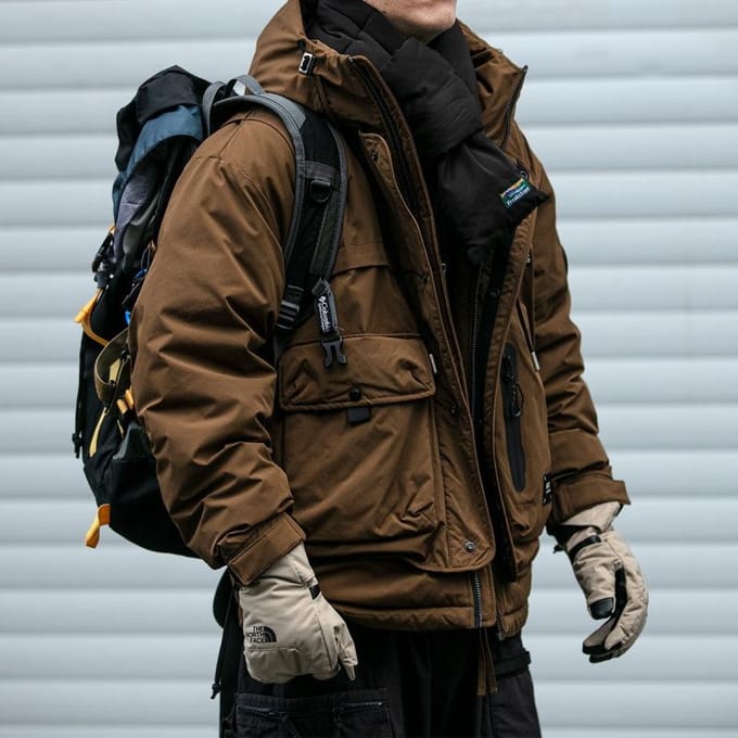 Winter Werkkleding Capuchon Donsjack, Losse Outdoor Multi-pocket Functioneel 90 Wit Eendendons Warm Jack 4XL black