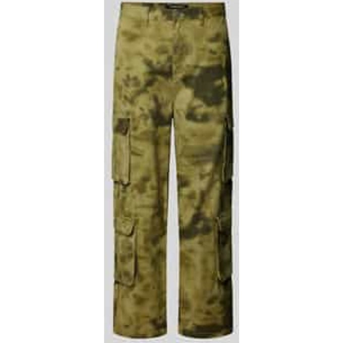 Wide leg cargobroek met achterzakken, model 'HARMON'