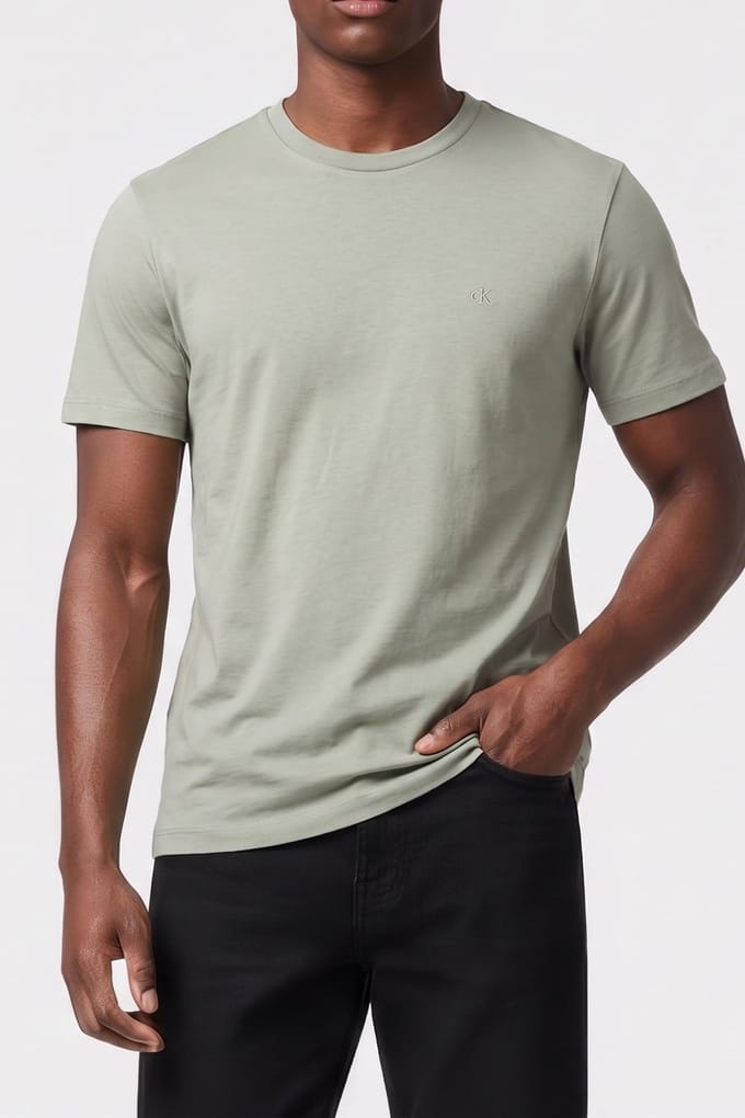 Calvin Klein Ss Supima Chest Embroidery Tee Shadow Taglia: XL | Magliette basic Outlet | Uomo