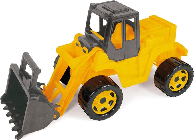 Lena GIGA TRUCKS Shovel Pro Zwart / Geel (sit on) - 63cm