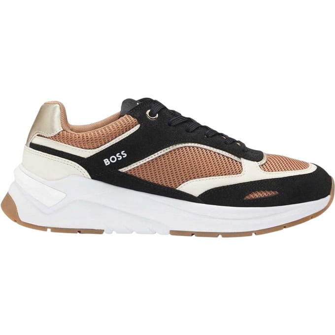 Boss Dames/Dames Skylar Suède Trainers (Medium Beige)