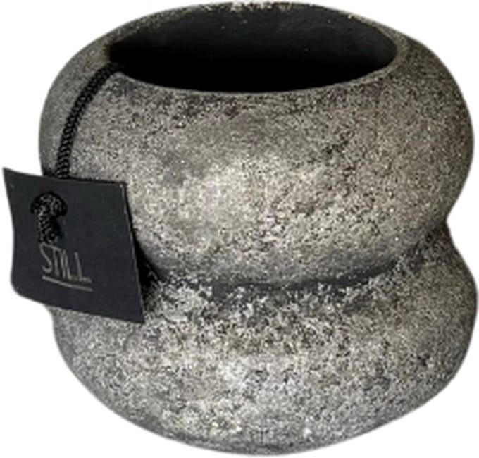 STILL - Waxinelichthouder - Dubbel - Maxi - Earth - Grijs - 10 x 8 cm