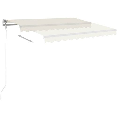 vidaXL - Luifel - automatisch - met - LED - en - windsensor - 300x250 - cm - crèmekleur