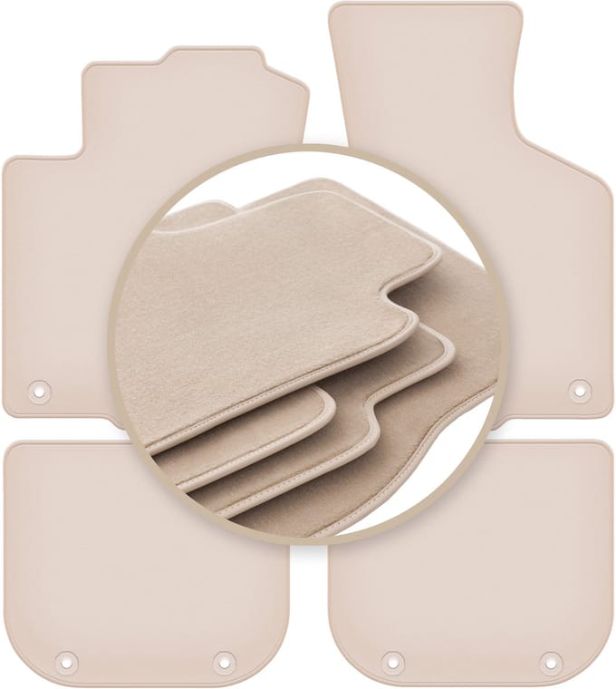 PREMIUM beige vloermatten voor: Audi A3 8L hatchback 1996-2001