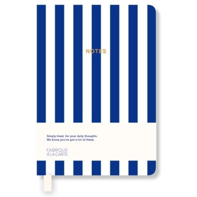 A-journal fabrique notitieboekje a7, stripes blue