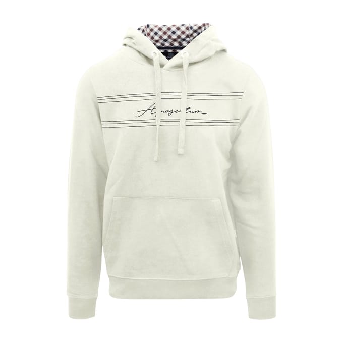 Aquascutum Heren Signature Regular-hoodie (Boter)