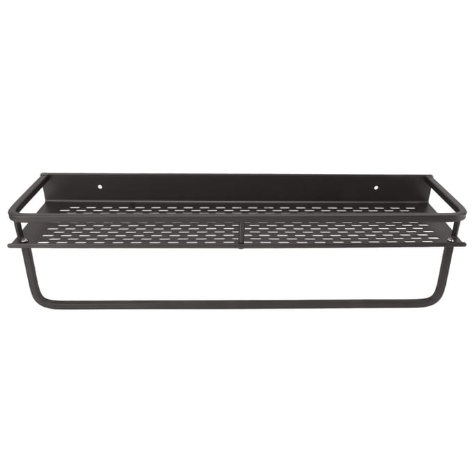 Douchemand Grijs Douche Organizer Plank Eenvoudige Installatie Aluminiumlegering Grote Capaciteit Douche black