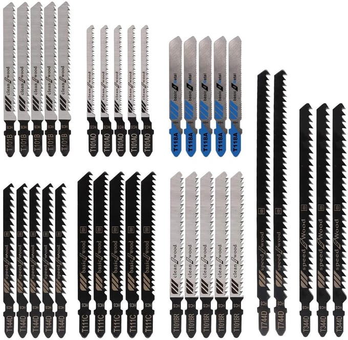 Dailygoods - Set van 35 Decoupeerzaag Bladen - Geschikt voor Hout en Metaal