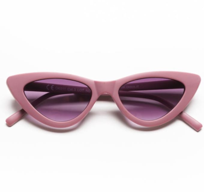 Piu Forty OKKIA Preassembled sunglasses with soft touch spectacle frames cat shapes – col. Red Pear