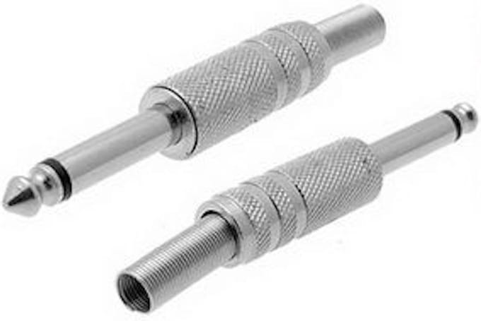 6.35mm mono metaal plug met protector