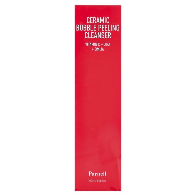 Parnell, AHA Omija Ceramic Bubble Peeling Cleanser, 180ml (6,08 fl oz) red