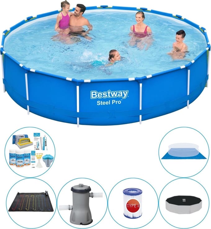 Zwembad Combi Deal - Steel Pro Rond 396x84 cm