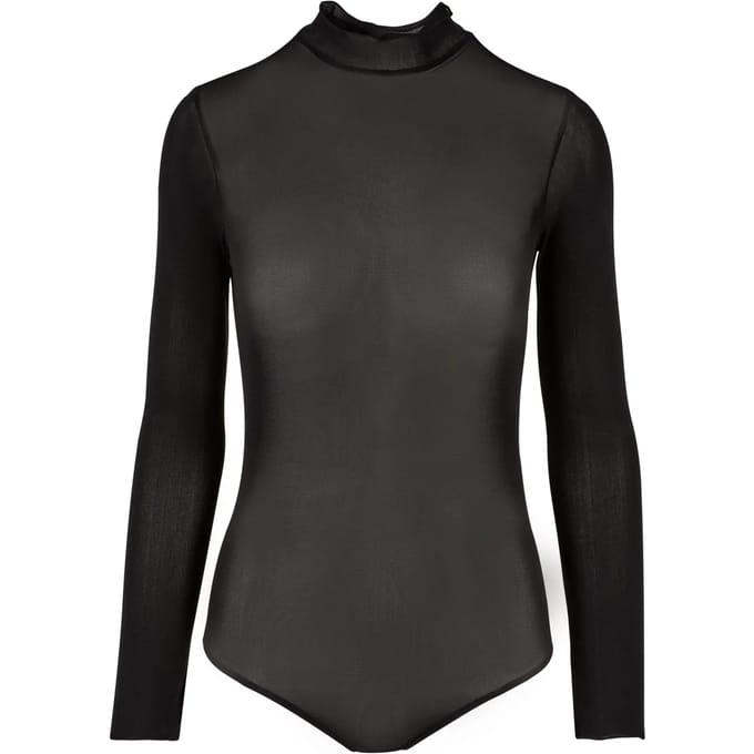 Urban Classics - Mesh Turtleneck Bodysuit - M - Zwart