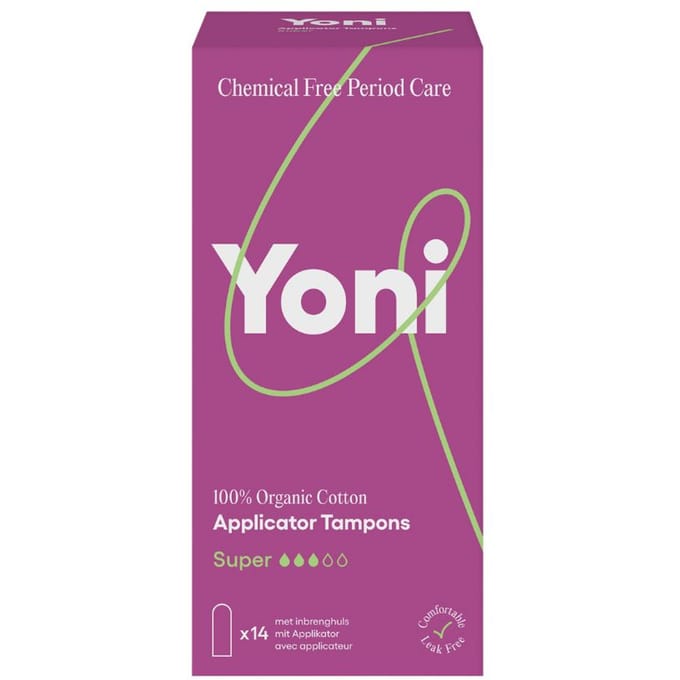 Yoni Biologisch Katoenen Tampons Super - Met Applicator 14 stuks