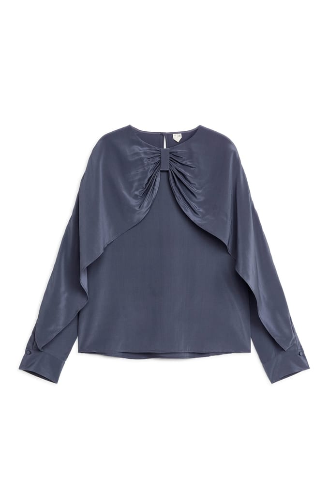 ARKET Herta Cape Top Blue Taglia: 34 | Maglie a manica lunga Outlet | Donna | Blu