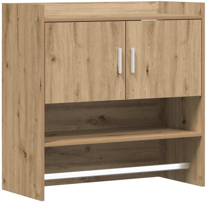 vidaXL - Wandplank - Muurmontage - Artisanaal - eiken - 80 - x - 36 - x - 80 - cm