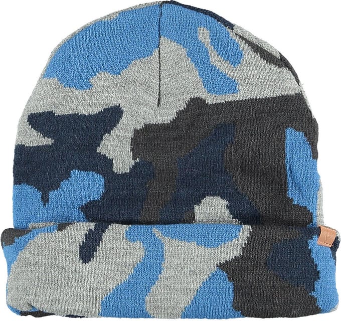 Jongens Muts Blauw-Zwart. Maat: S