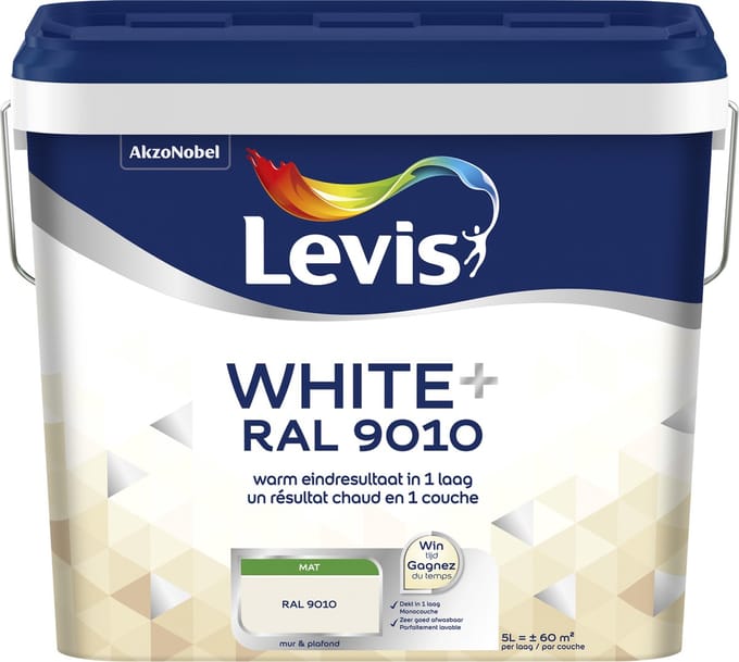 Levis - White+ Ral9010 - Ral 9010 - 5 L