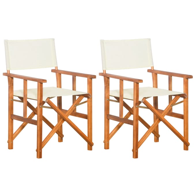 vidaXL - Regisseursstoelen - 2 - st - massief - acaciahout