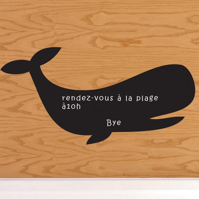 Schoolbordsticker - uitwisbare zelfklevende muurstickers - WALVIS - 30x60cm