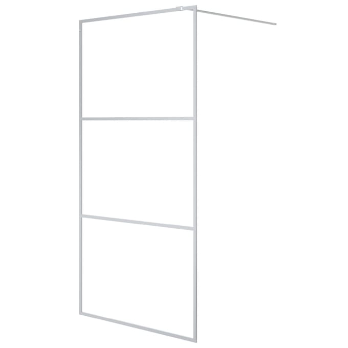 vidaXL - Inloopdouchewand - 100x195 - cm - transparant - ESG-glas - zilverkleurig