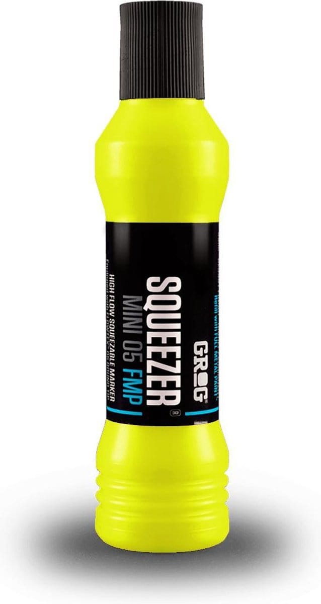 Grog Squeezer FMP Mini Verfstift - Schrijfbreedte 5 mm - Geel - Permanente Stift - Flash Yellow