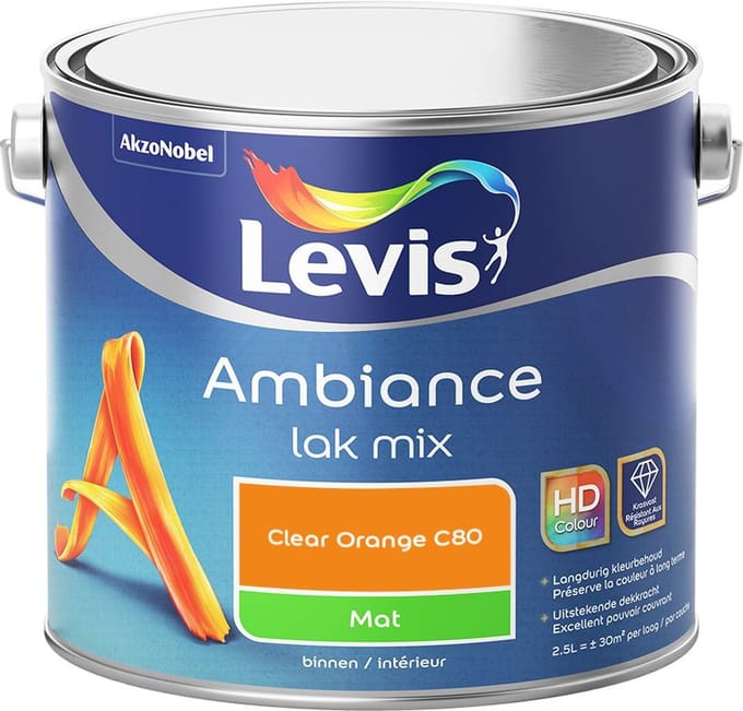 Levis - Ambiance Lak Mat Mix - Clear Orange C80 - Mengverf - 2,5 L