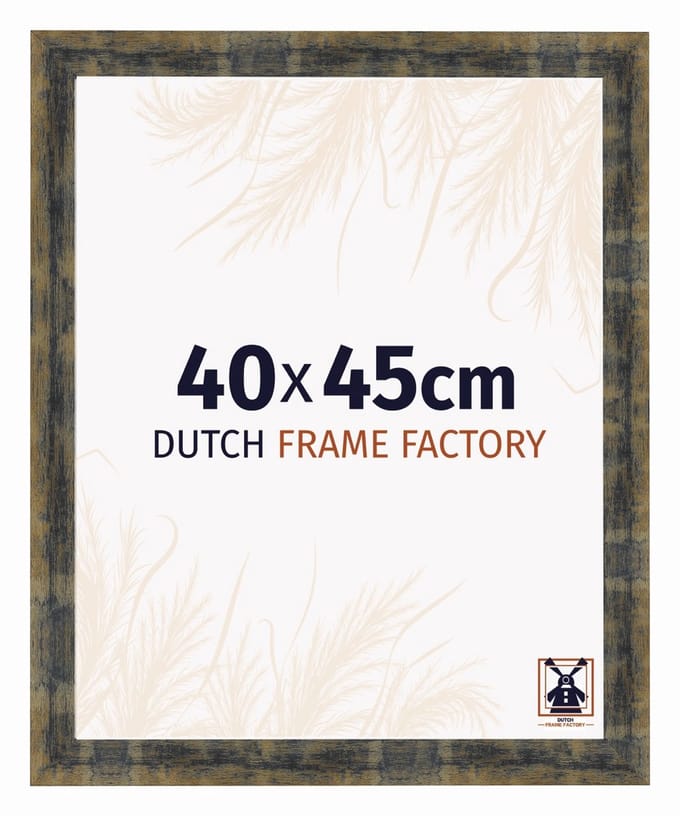 Fotolijst 40x45 cm - MDF - Blauw Goud Gemeleerd - Praag