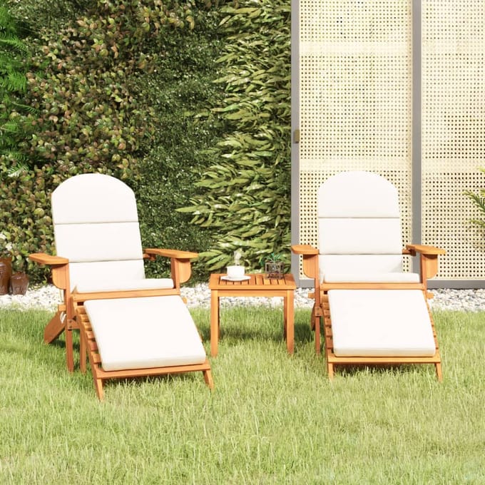 vidaXL - 3-delige - Loungeset - Adirondack - massief - acaciahout