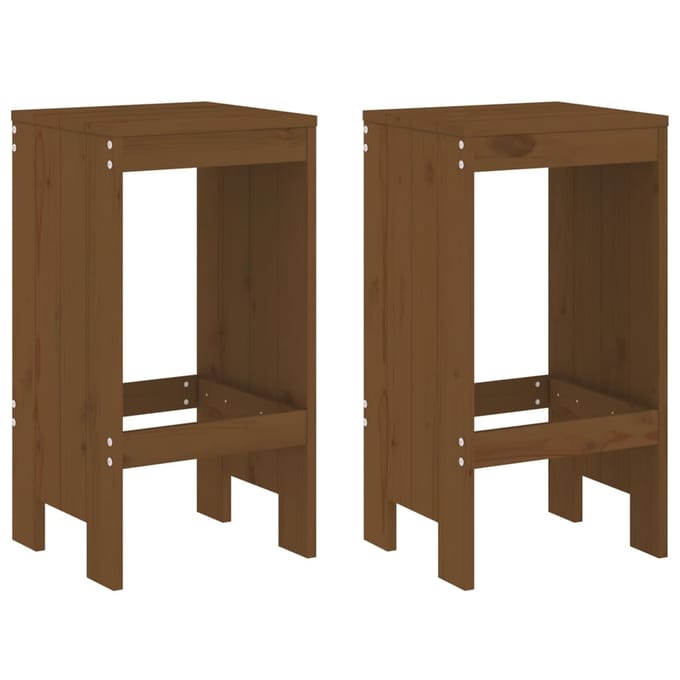 vidaXL - 3-delige - Tuinbarset - massief - grenenhout - honingbruin