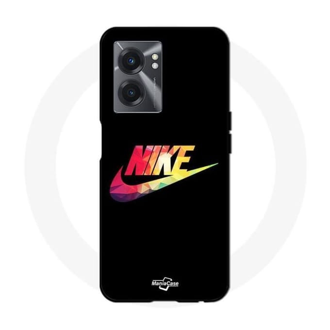 Coque - MANIACASE - Realme V23 - Souple - Nike logo coloré - Noir noir