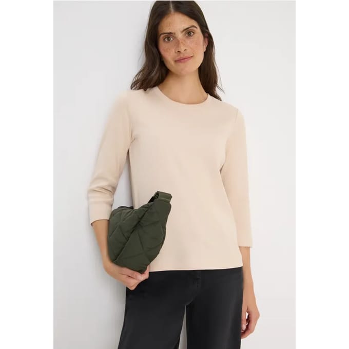 Shirt met geribde structuur