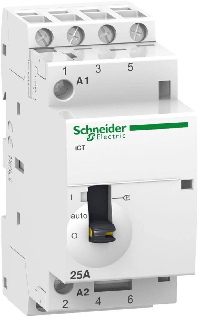 Schneider Electric Ict 25a 4no 220...240vac 50hz manually o