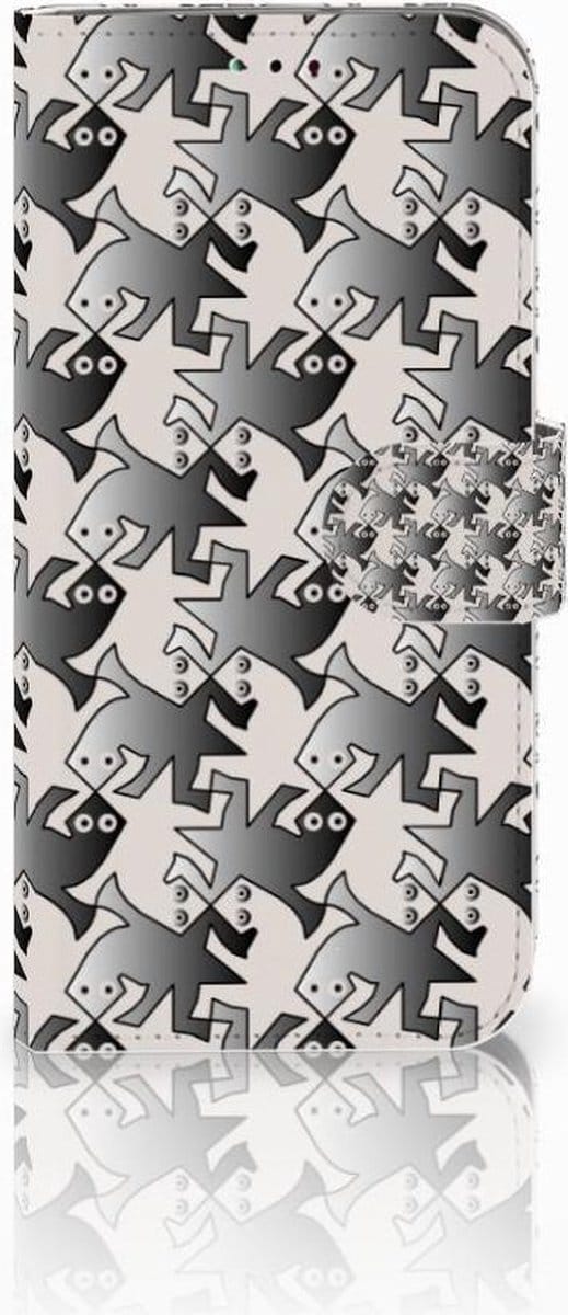 Samsung Galaxy A40 Telefoonhoesje met Pasjes Salamander Grey
