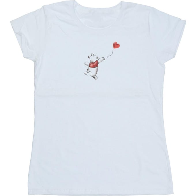Disney Dames/Dames Winnie De Poeh Ballon Katoenen T-Shirt (Wit)