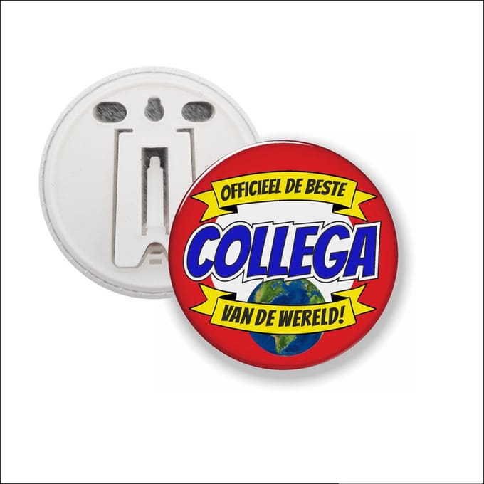 Button Met Clip 58 MM - Officieel De Beste Collega Van De Wereld
