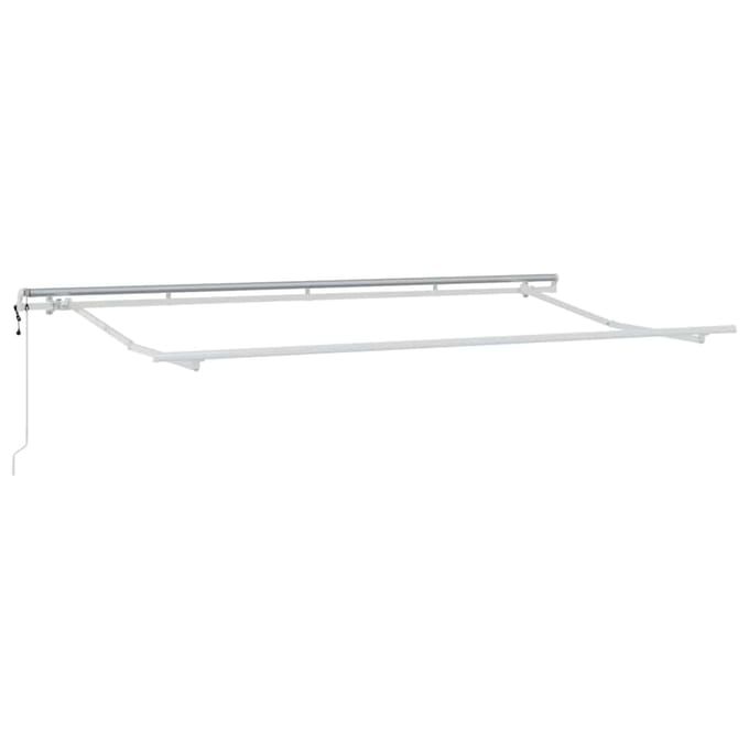vidaXL - Zonnescherm - Frame - Wit - 4 - x - 2 - m - Metaal