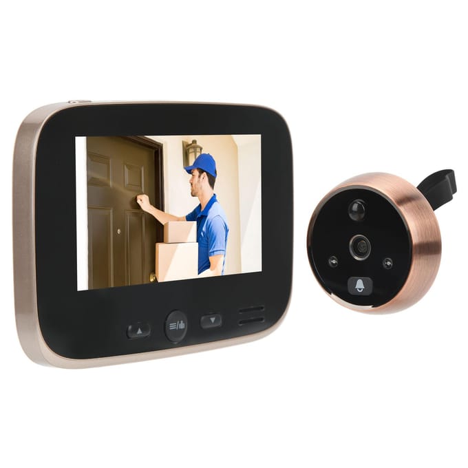 Draadloze digitale deurbel met 4,3 inch scherm, 1 MP bewegingsdetectie en nachtzicht voor thuis.