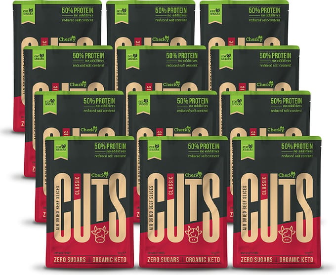 Cherky | ECO Cuts | Biltong Classic | 12 Stuks | 12 x 30g