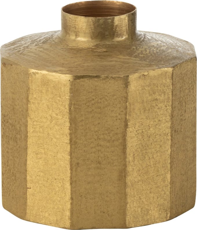 J-Line vaas Vierkant - metaal - goud - small - Ø 30 cm