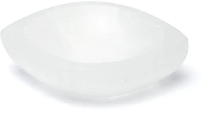 Seleniet oogvormige schaal glanzend – ± 14 cm x 9 cm x 4 cm