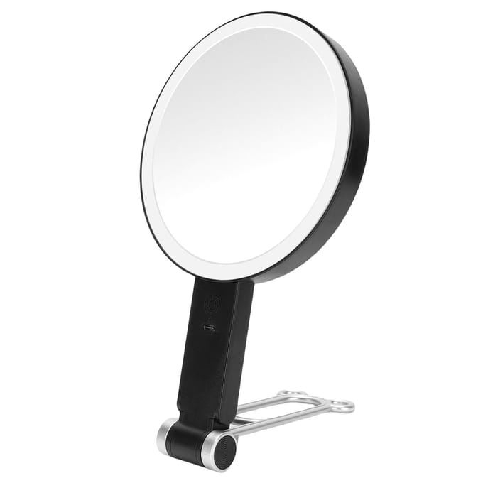 Desktop Wandgemonteerd Handheld Make-up Spiegel Verstelbare LED Dubbelzijdig 1X20X Vergroting Spiegel roze