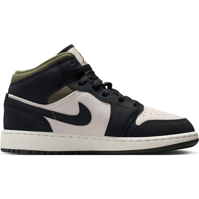 Jordan Aj1 Mid Kindersneakers - Beige - Maat 35.5 - Leer