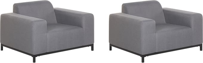 ROVIGO - Fauteuil - Grijs - Polyester