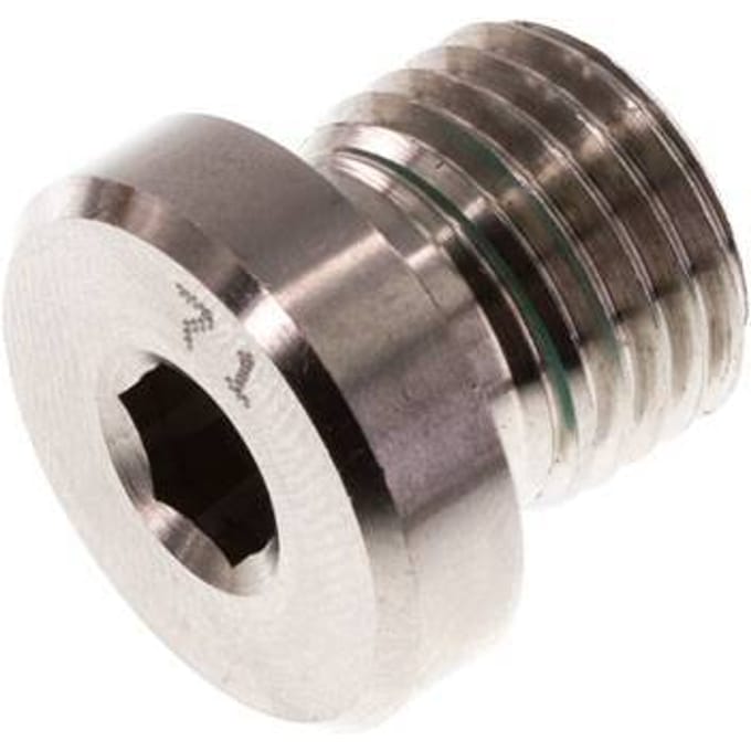 Plug M14 X 1.5 RVS FKM met binnenzeskant 400 bar (5620.0psi)