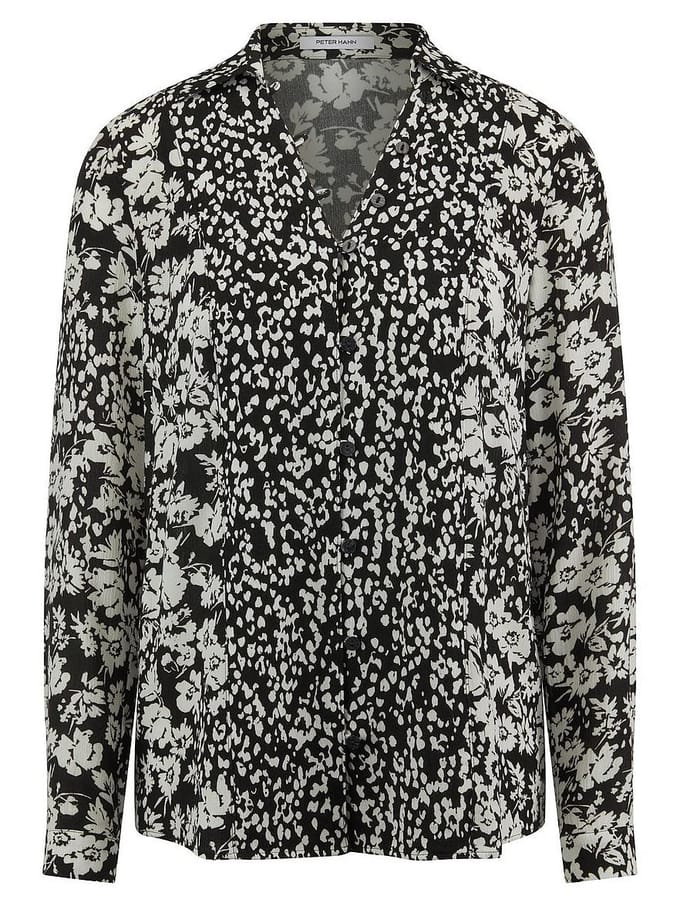 Blouse lange mouwen Van Peter Hahn zwart