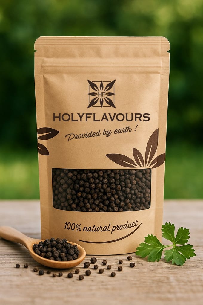 Zwarte Peper Korrels Kiemarm - 100 gram - Holyflavours