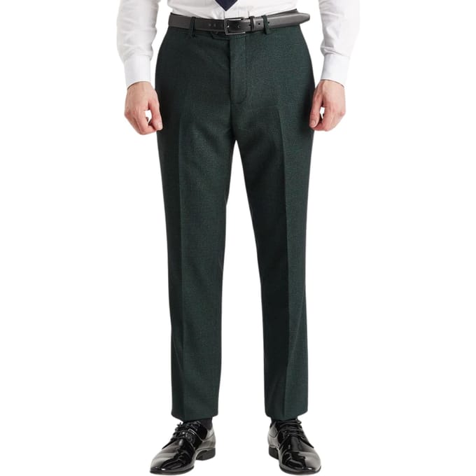 Groene heren pantalon Prince of Wales formele broek
