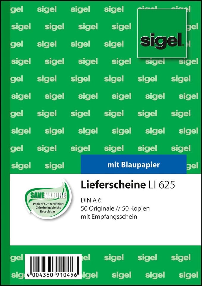 LI625 - 100 sheets - A6 - Green - Pink - White