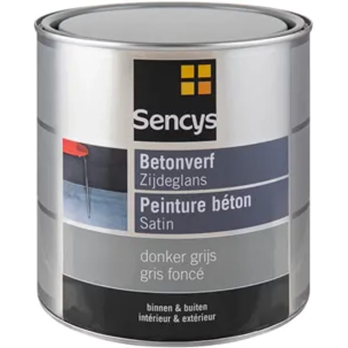 Sencys Betonverf Zijdeglans Donkergrijs 2,5l